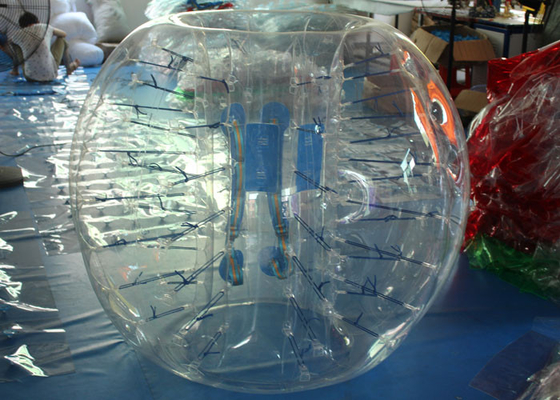 中国 透明な色の膨脹可能な泡サッカー、0.8mm の人間の泡球のサッカー サプライヤー