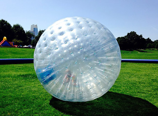 中国 透明な 1.0mm TPU 膨脹可能な ゾーブ の球の膨脹可能な人間のハムスターの球 3.0m x 2.0m Dia サプライヤー