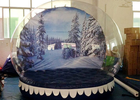 中国 個人化されたクリスマスの膨脹可能な雪の地球の屋外に明確なドームのテント サプライヤー