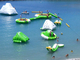 膨脹可能な浮遊水公園 3 年の保証ポリ塩化ビニール膨脹可能な水公園のゲーム サプライヤー